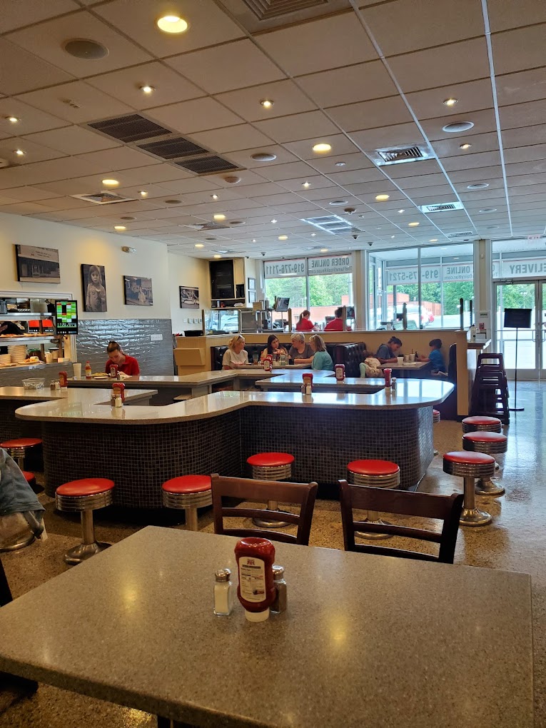 Inside ice cream shop, Fairview Dairy bar in Sanford NC