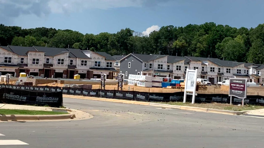 Chatham Park in Pittsboro has attached housing.